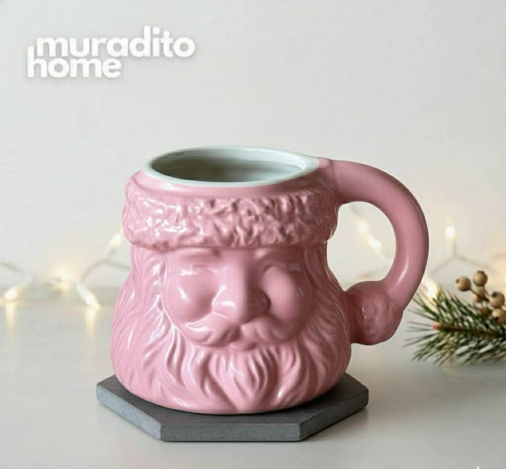 MURADITOHOME Premium Christmas Santa Face Shaped Mug Collection