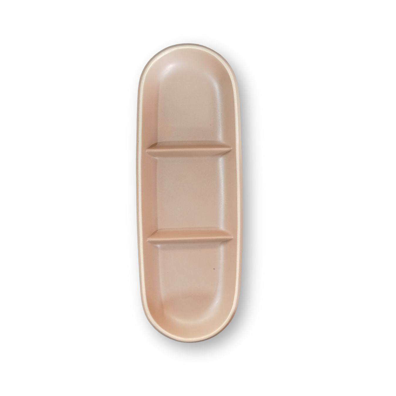 Ceramic 3 slots Dish Plate 12.75x4.5 inch and Dipping Sauce Tray 11x4.75 inch