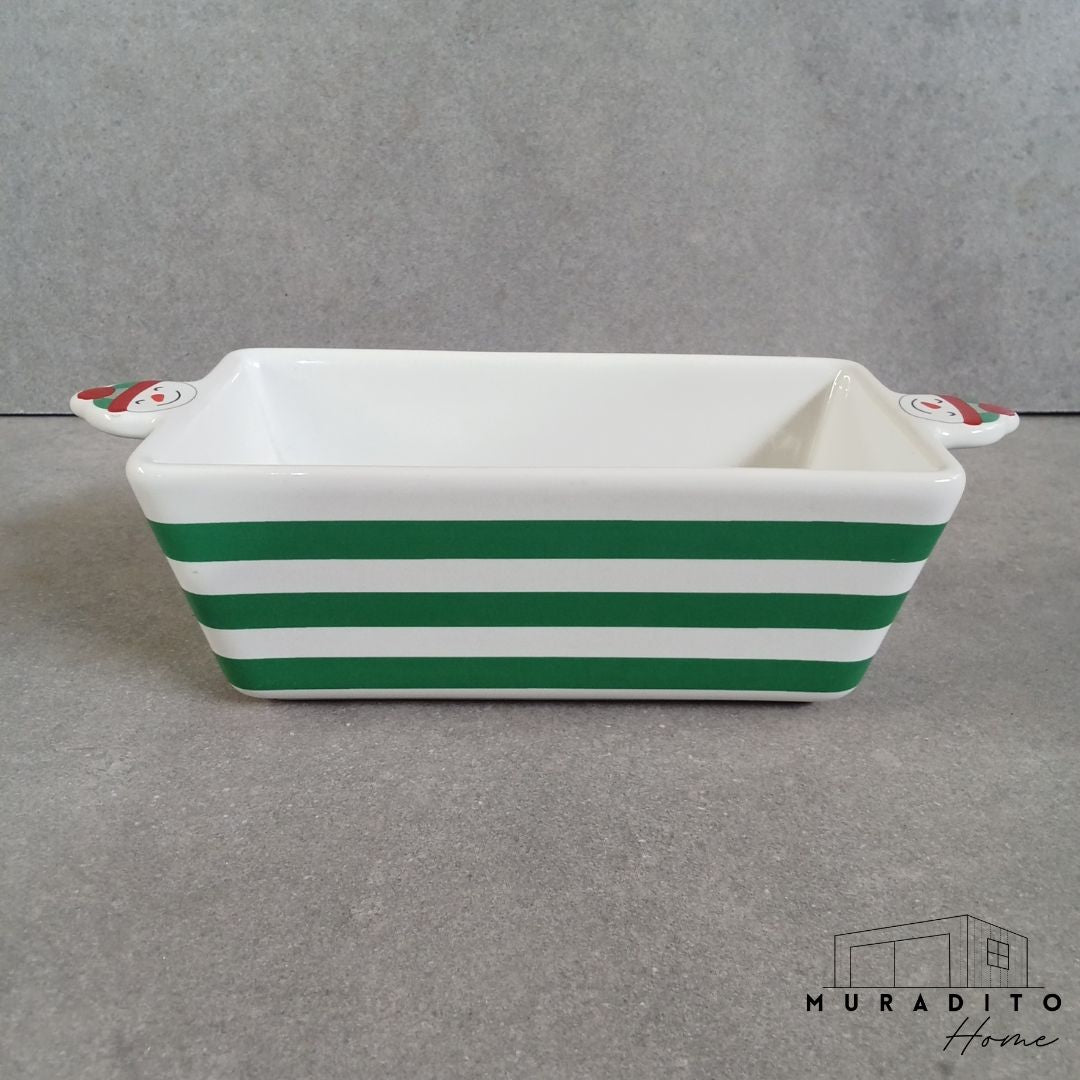 MURADITOHOME Christmas Serving Dish Bakeware 8x3.25x2.5 inch