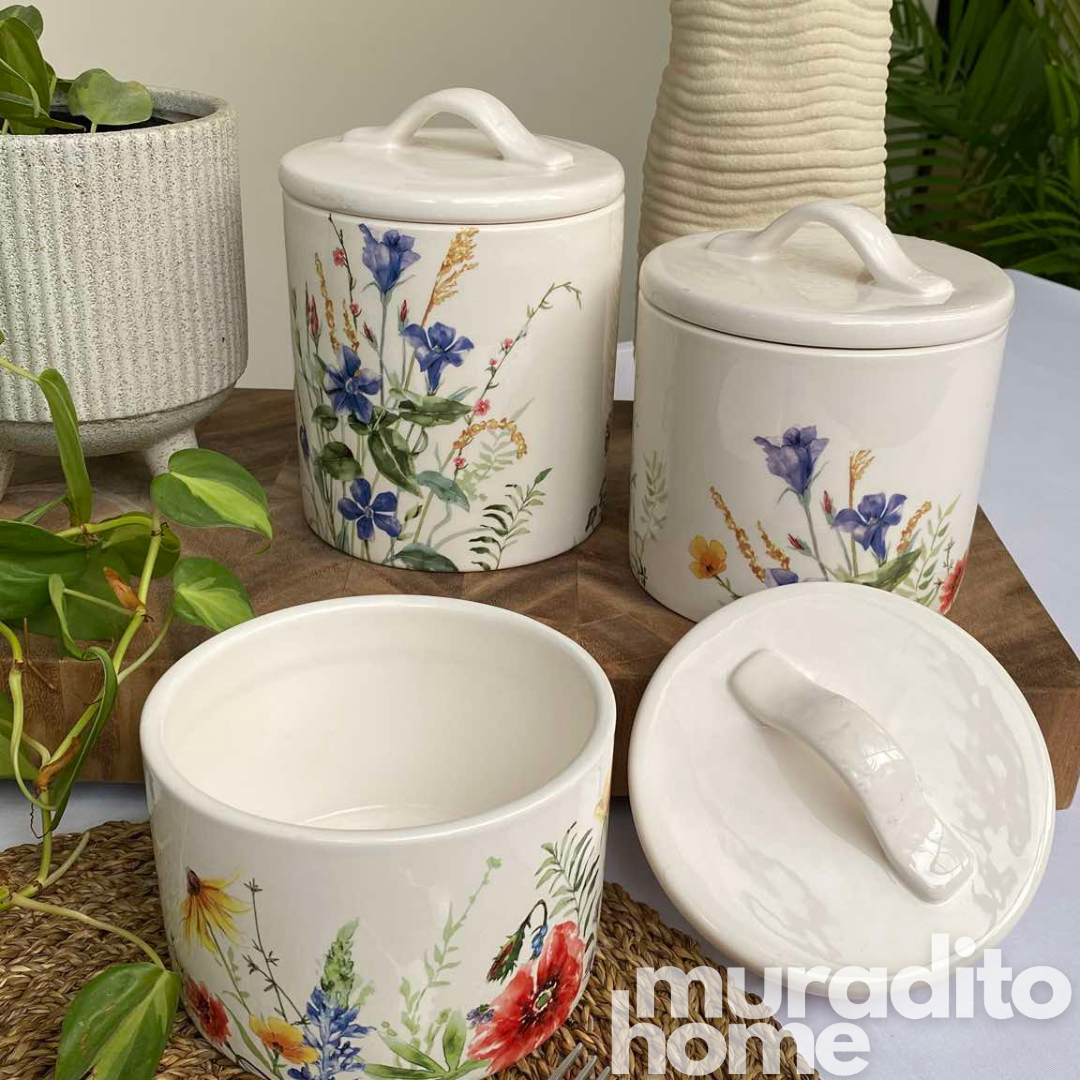 Afralia and Poppy Silicon Sealed Jar 5.75x4.75 inch