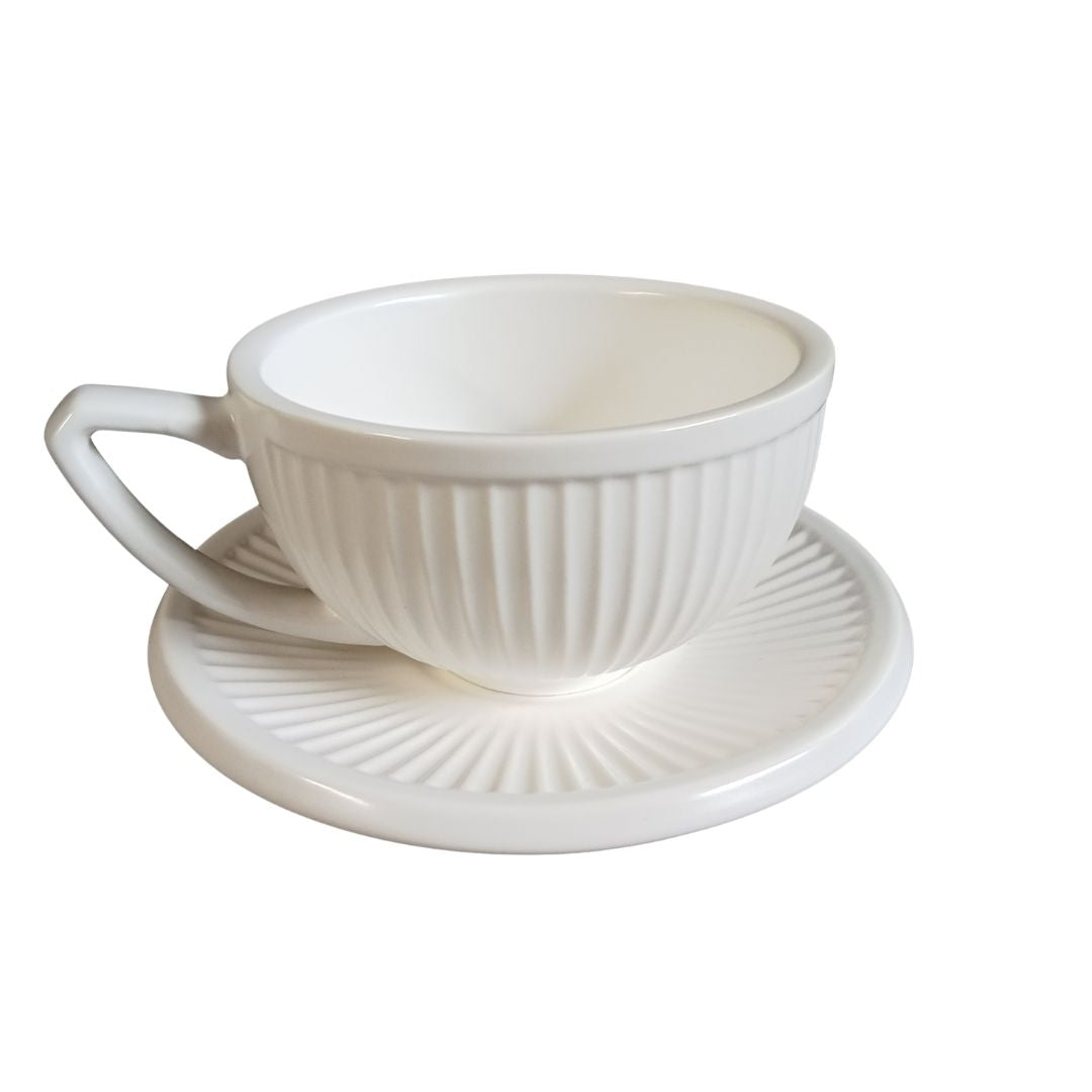 MURADITOHOME Firao and Velura Ceramic Cup and Saucer 290 ml