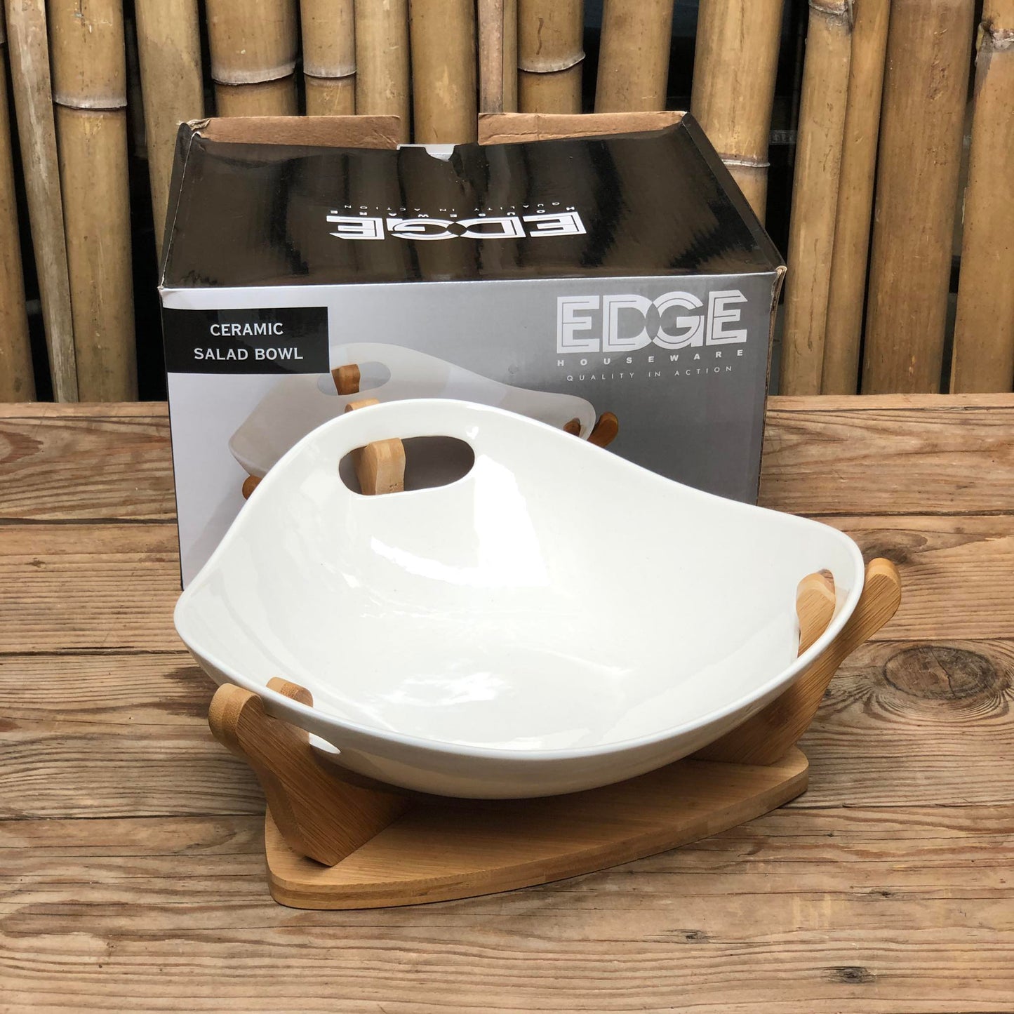 Ceramic Salad Bowl 12x3.5 inch w/ Box