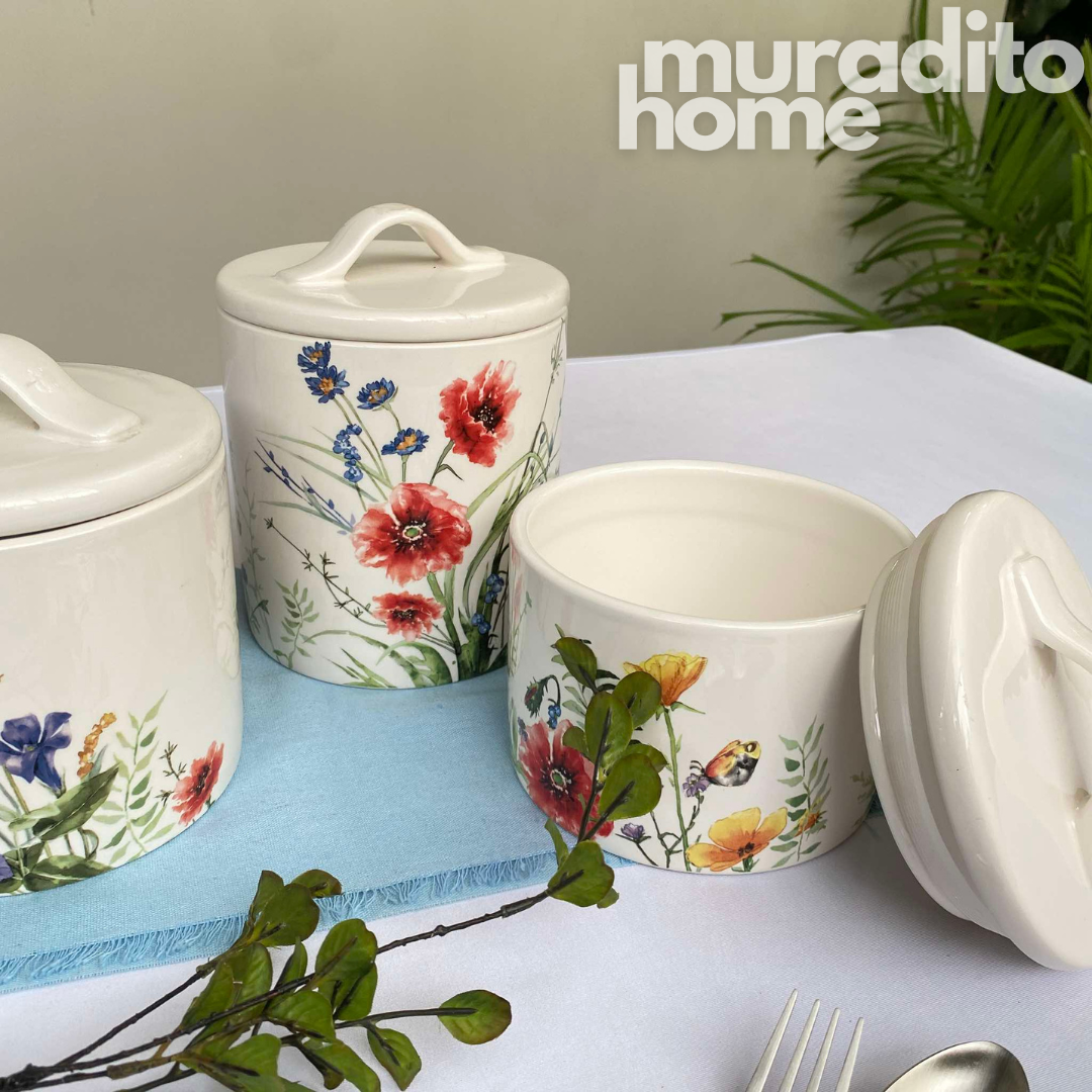 Afralia and Poppy Silicon Sealed Jar 5.75x4.75 inch