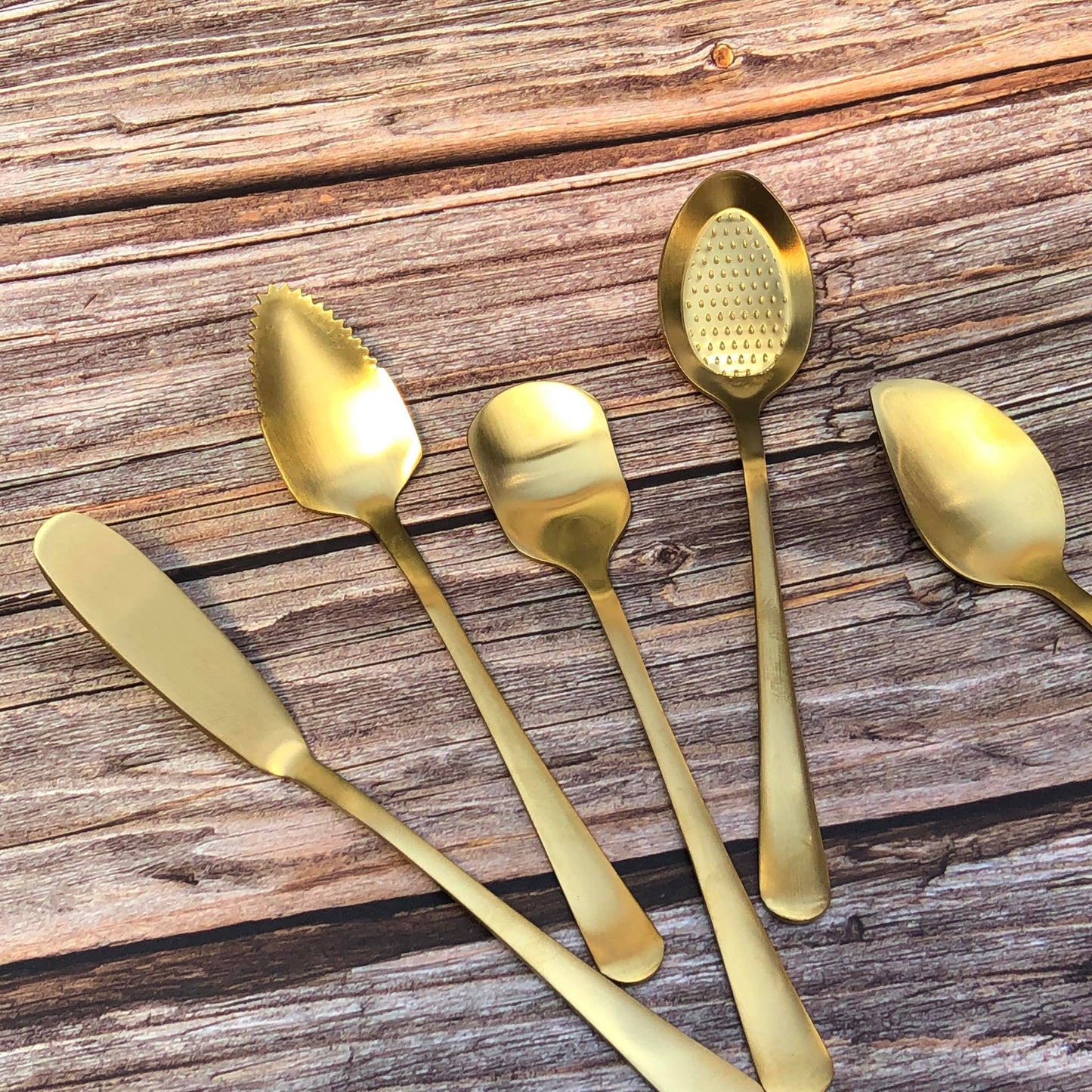 Keanu 5pcs Gold Spoon Stainless Cutlery Set