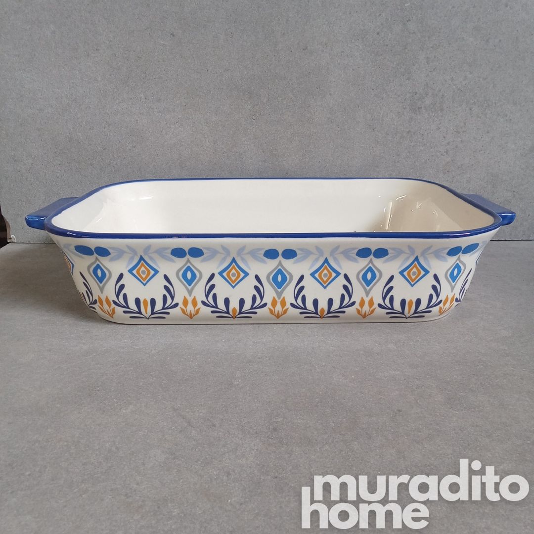 Zellige Serving Dish and Bowl 15.5x9.5x3 - 6.5x4.75x2 inches