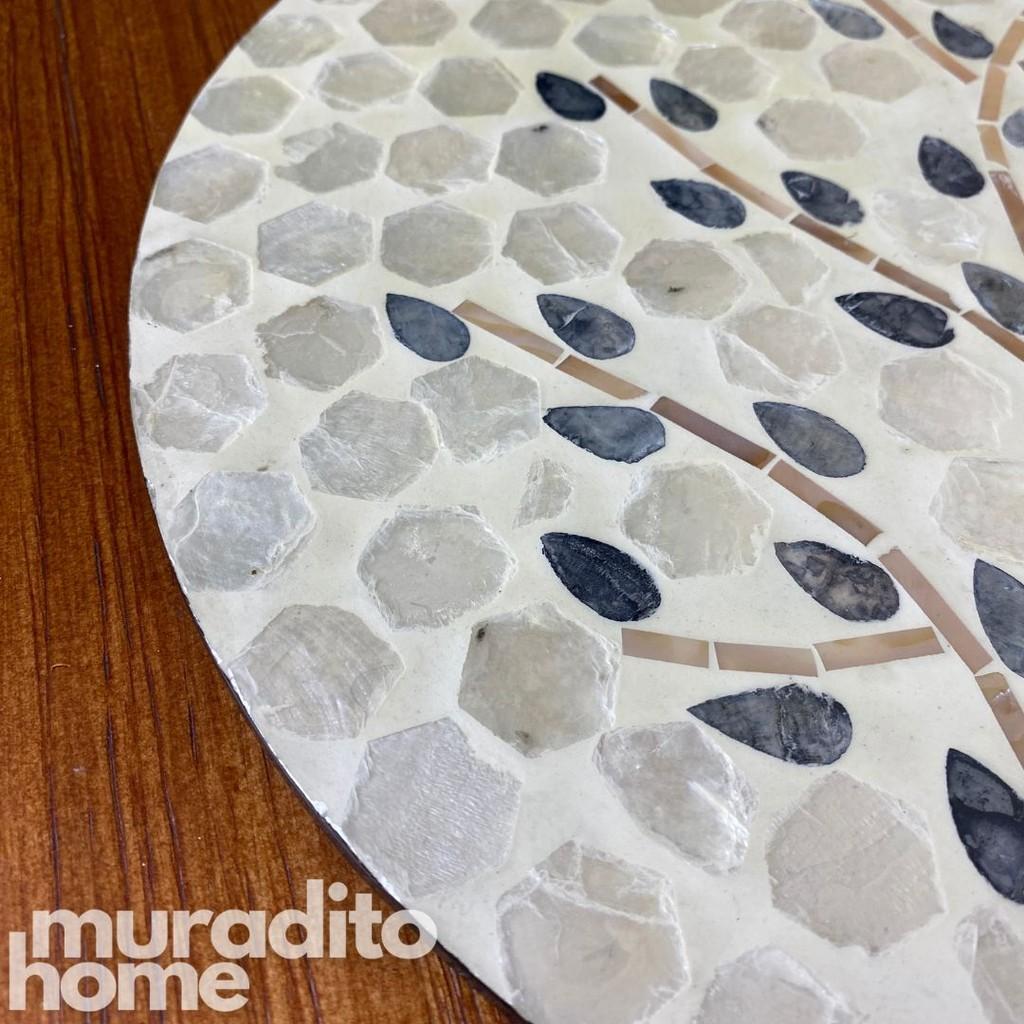 MURADITOHOME Sampaguita Mother of Pearl Placemat 13"