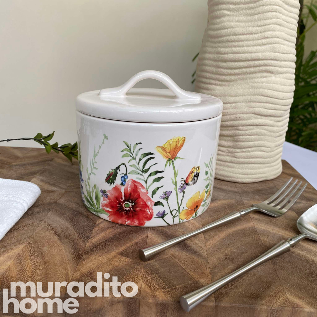 Afralia and Poppy Silicon Sealed Jar 5.75x4.75 inch