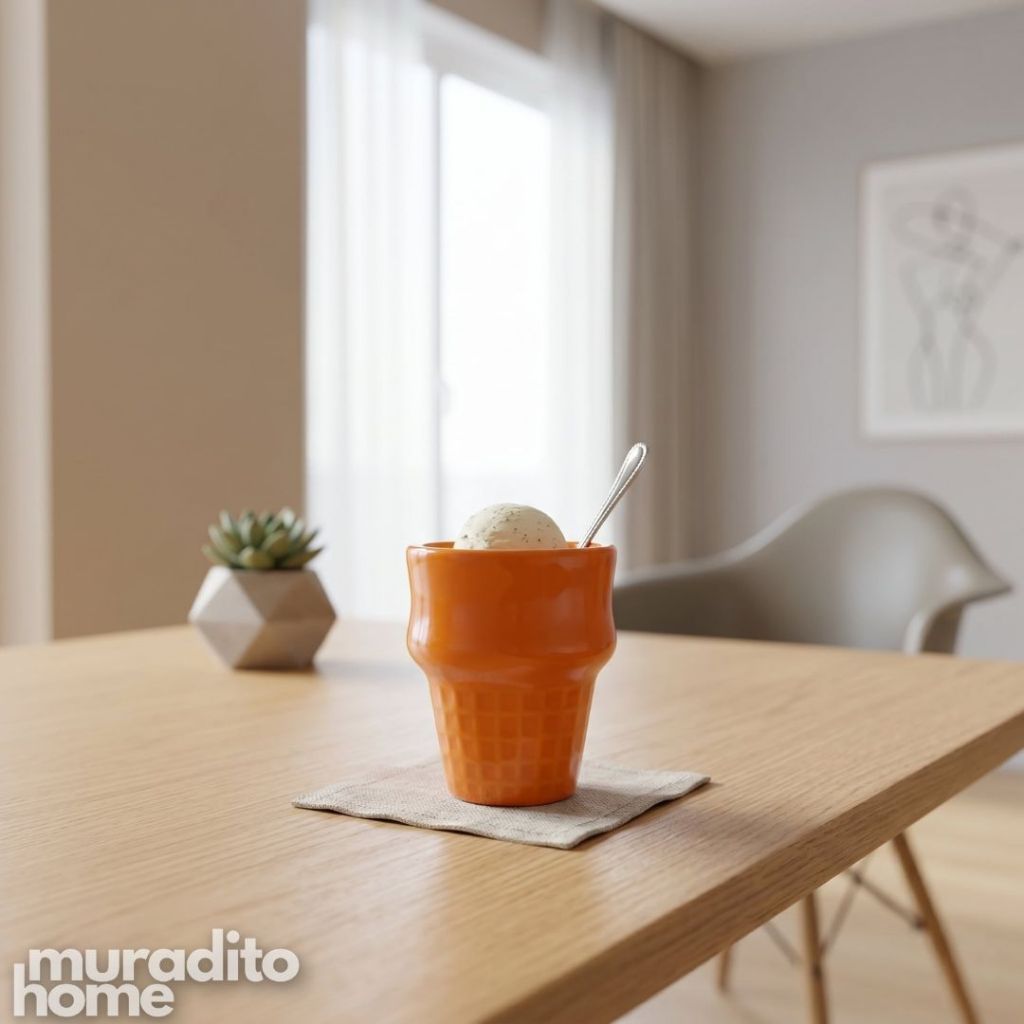 Muraditohome Ceramic Ice Cream Cone Dessert Cup Collection