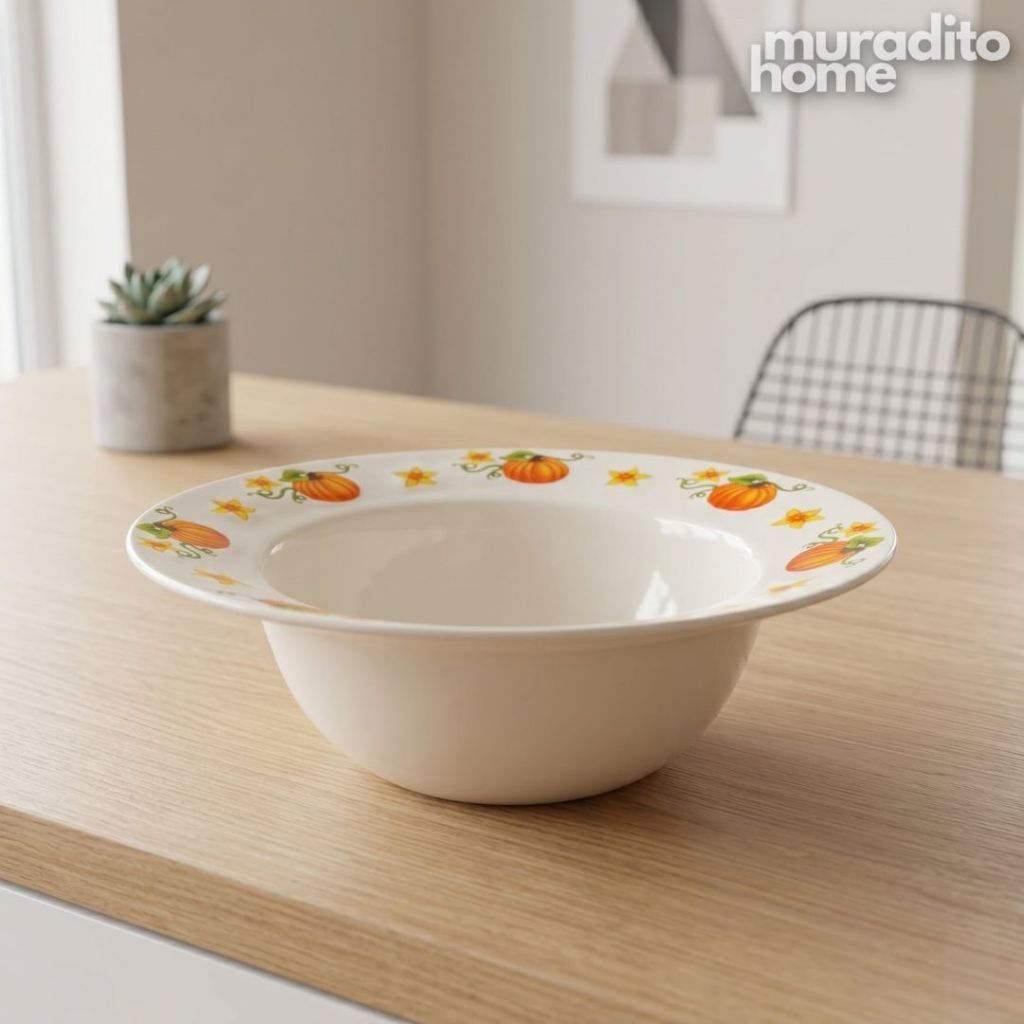 Muraditohome Extra Large Ceramic Serving Bowl14x5 inches