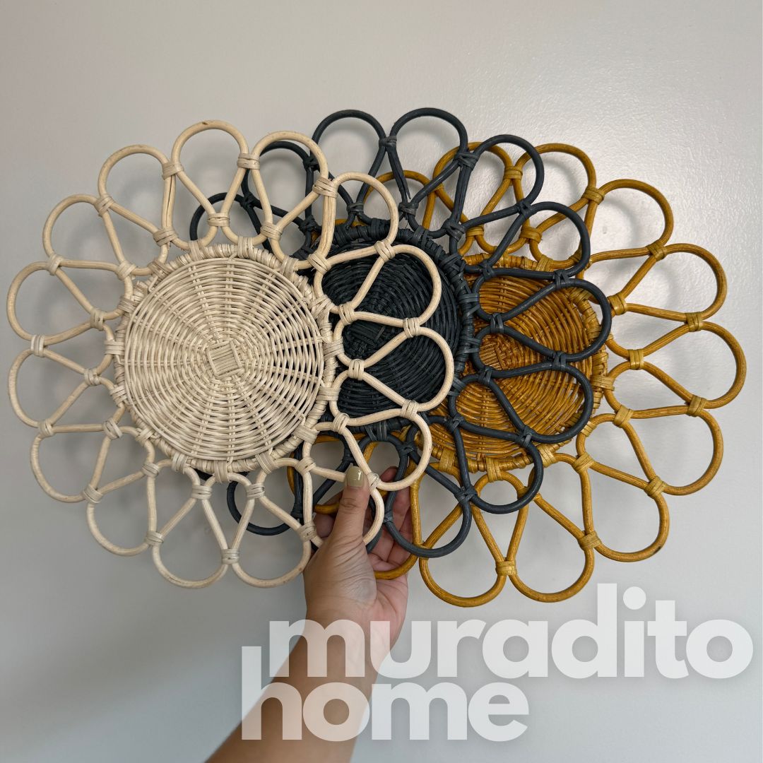 MURADITOHOME Local Rattan Placemats 13.5 inches Native