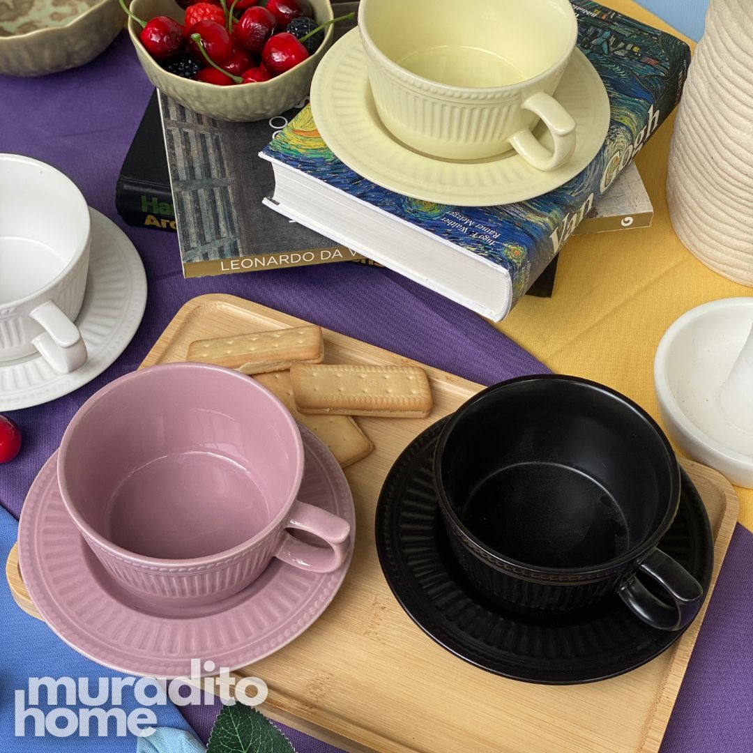 MURADITOHOME Varnel and Modin Ceramic Cup and Saucer 270 ml