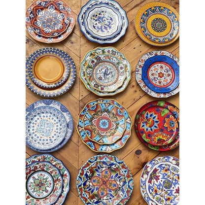 RESTOCKED!!!! Moroccan CERAMIC PLATE SET (11” & 8.5”) (10” & 8”) TABLEWARE PLATES Plato dinnerware