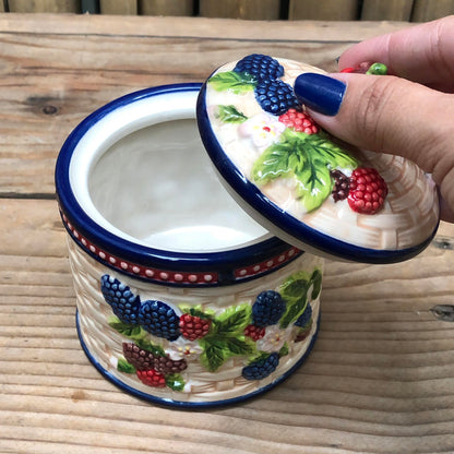 Fruit Ceramic Cannister Colorful 4x4.5 inch