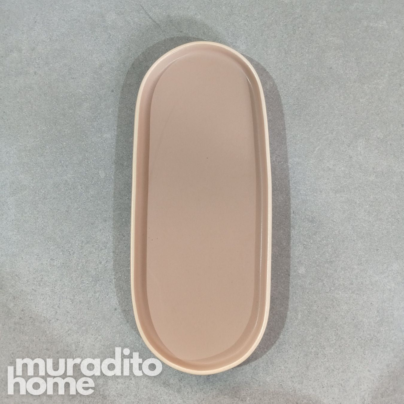 Ceramic 3 slots Dish Plate 12.75x4.5 inch and Dipping Sauce Tray 11x4.75 inch