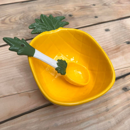 Fruit Ceramic Cereal Bowl with Teaspoon