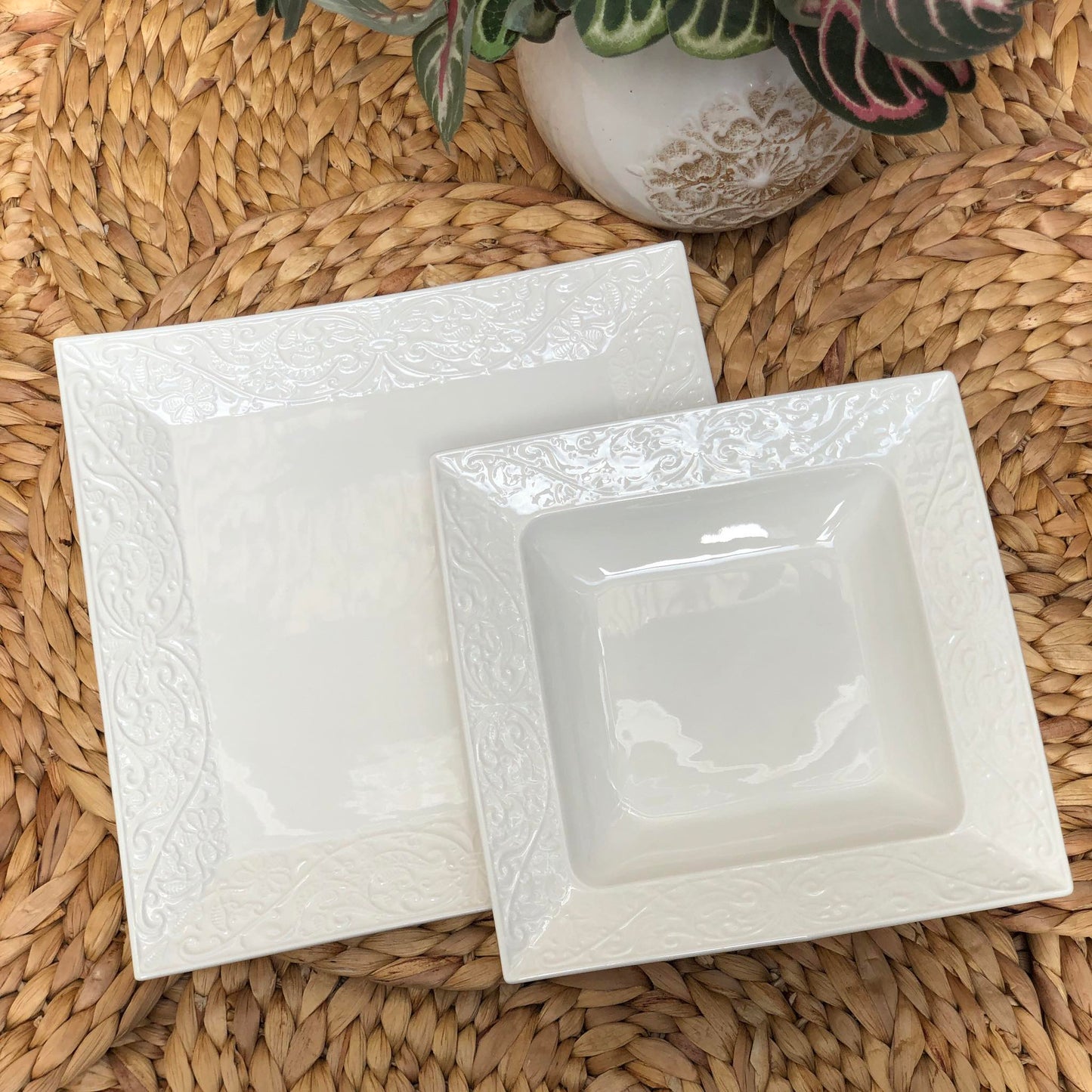 Olivier Square Plate Ceramic Collection