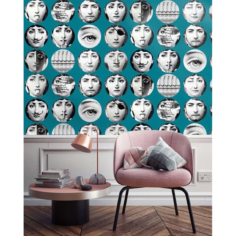Fornasetti plates porcelain Plate salad plate 8" and 10" Black and white w/hook Batch 1