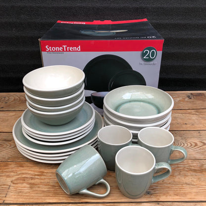 Lucas 20 Piece Set Fine Stoneware Plate