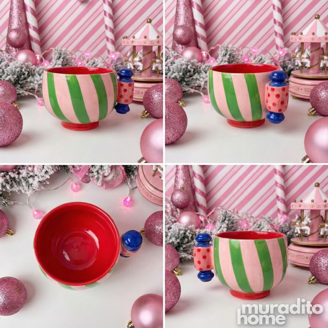 MURADITOHOME Caramella Ceramic Serving Tray and Mug Collection
