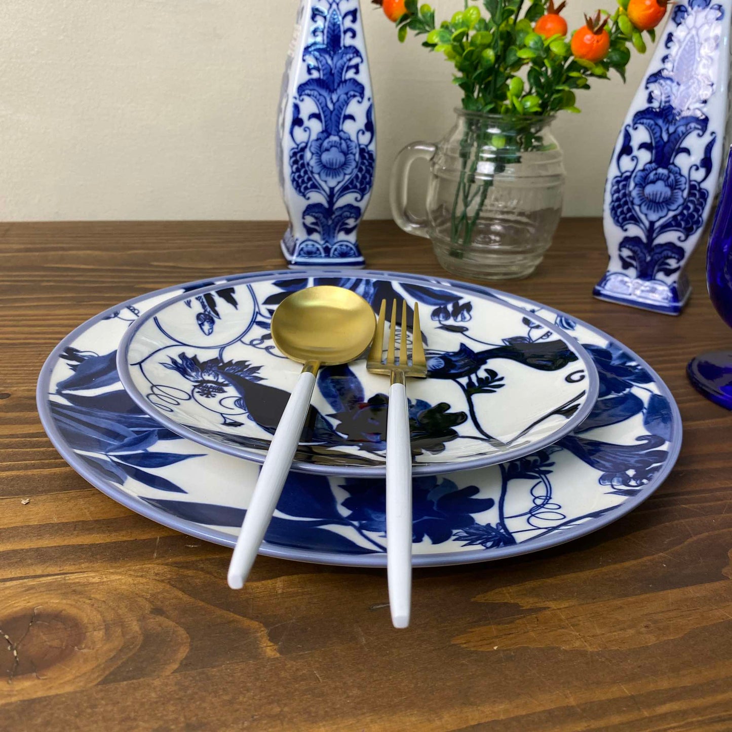 MURADITOHOME Manuela Dinner Plate 10.5 and Candela Salad Plate 8.5 inch