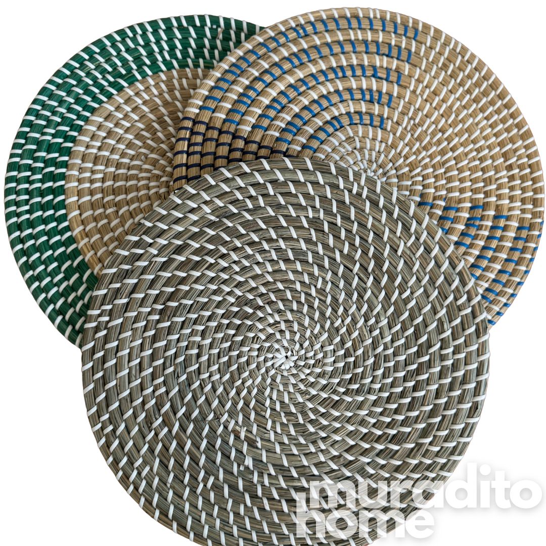 MURADITOHOME Diego, Darna & Carlo Seagrass Placemat 13 inches