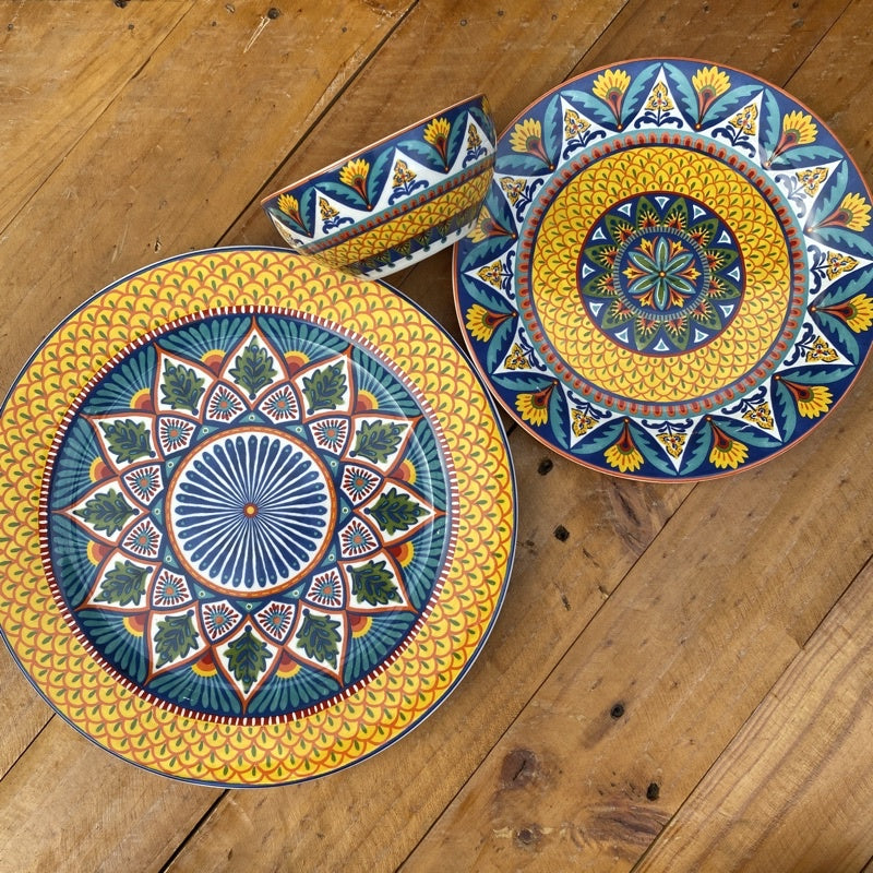 RESTOCKED!!!! Moroccan CERAMIC PLATE SET (11” & 8.5”) (10” & 8”) TABLEWARE PLATES Plato dinnerware