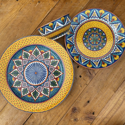 RESTOCKED!!!! Moroccan CERAMIC PLATE SET (11” & 8.5”) (10” & 8”) TABLEWARE PLATES Plato dinnerware