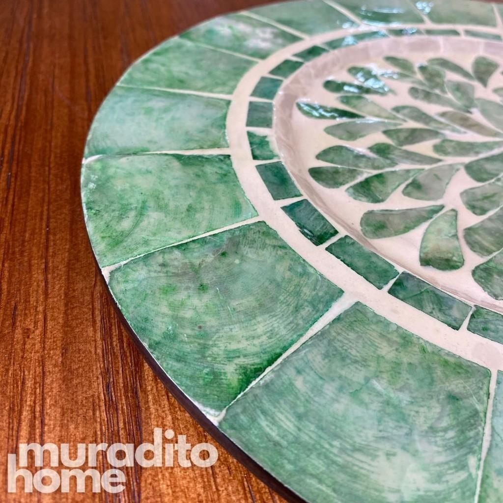 MURADITOHOME Tadhana Mother of Pearl Placemat 13"
