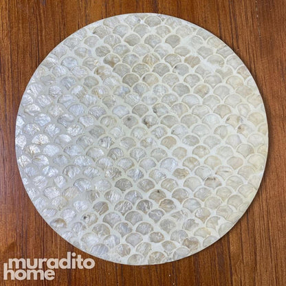 MURADITOHOME Erlinda Mother of Pearl Placemat 13"
