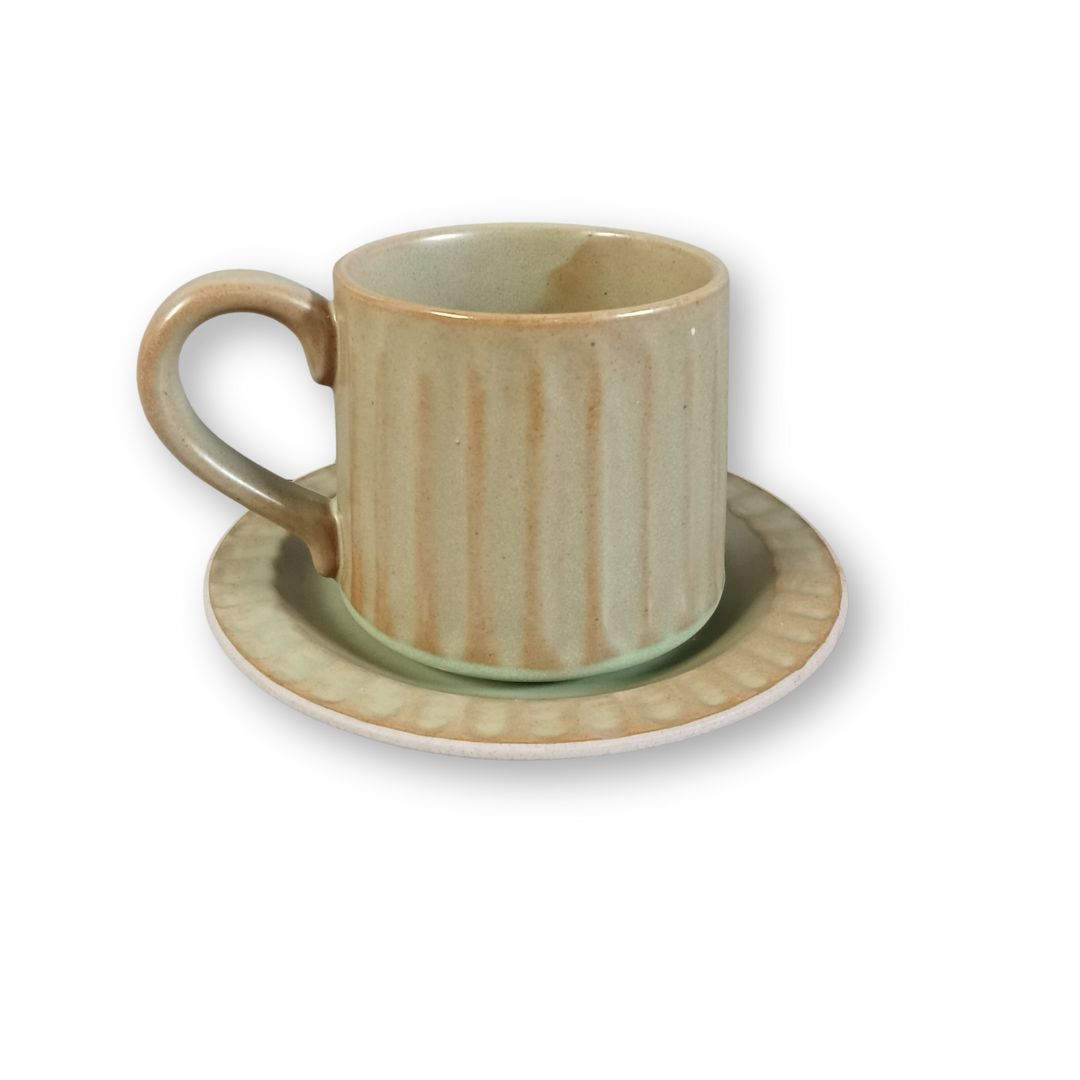 MURADITOHOME Kivra Stoneware Cup and Saucer Collection