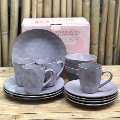 Louis 16pcs Set Stoneware(4pcs Dinner10.5inch,4pcs 8inch,4 pcs Bowl 5.75x3inch and 4pcs Mug460 ml)
