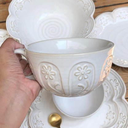 Batangas White Ceramic Dinneware Plate