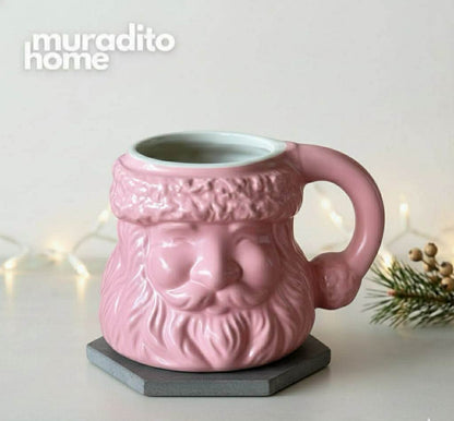 MURADITOHOME Premium Christmas Santa Face Shaped Mug Collection