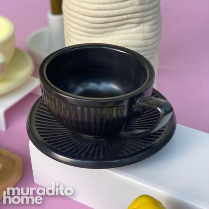 MURADITOHOME Firao and Velura Ceramic Cup and Saucer 290 ml