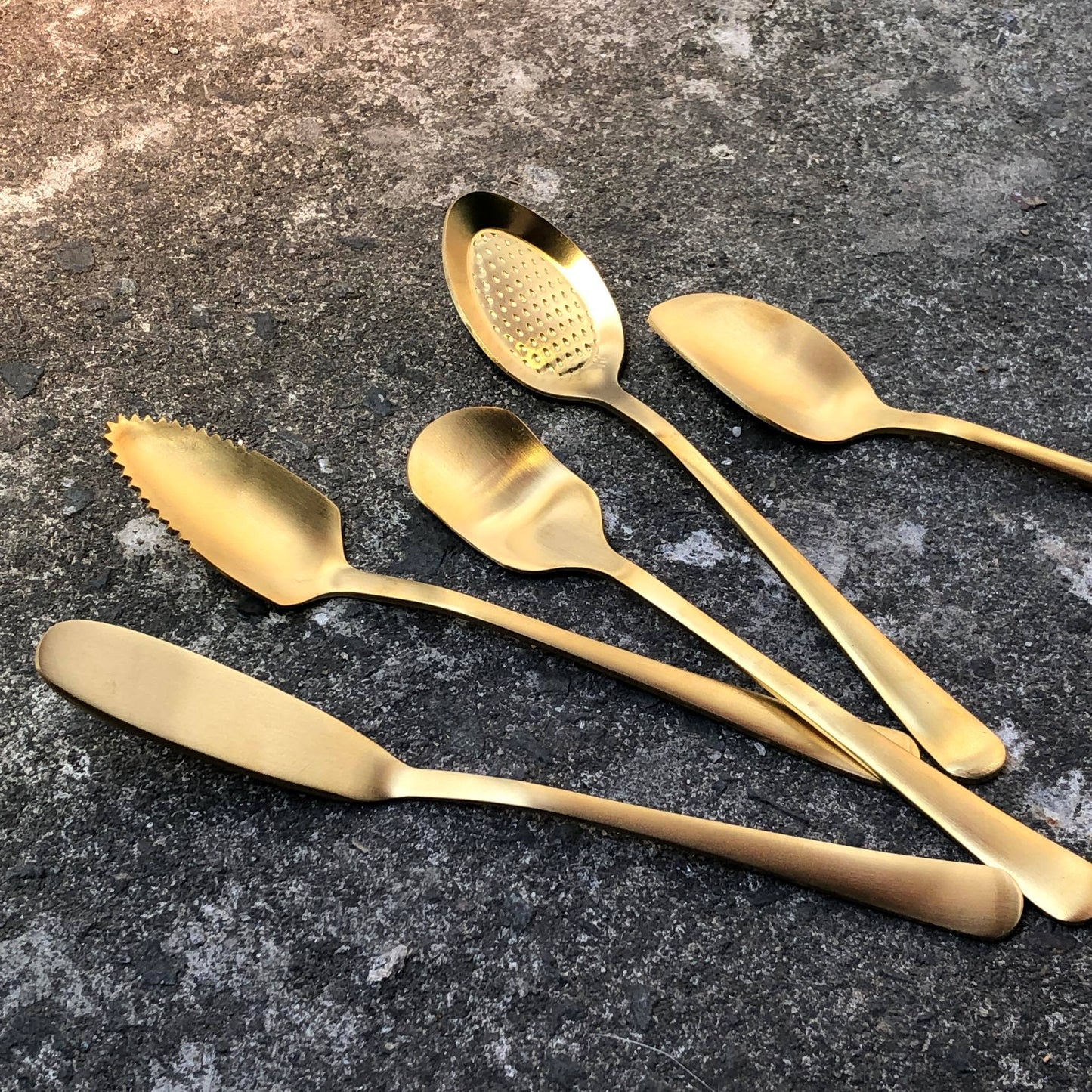 Keanu 5pcs Gold Spoon Stainless Cutlery Set