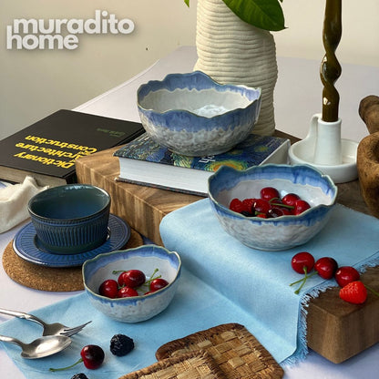 MURADITOHOME Facetra Porcelain Bowl Collection