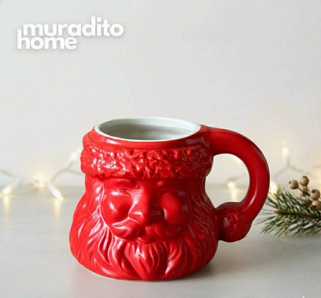 MURADITOHOME Premium Christmas Santa Face Shaped Mug Collection