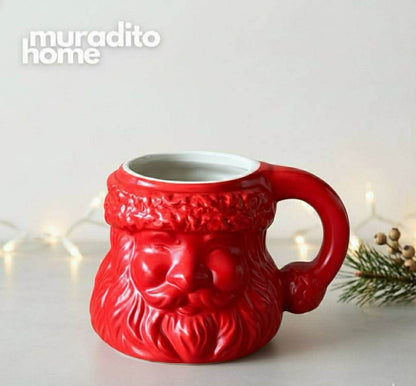 MURADITOHOME Premium Christmas Santa Face Shaped Mug Collection