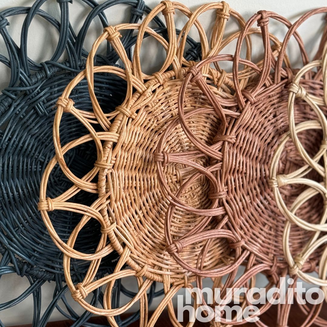 MURADITOHOME Local Rattan Placemats 13.5 inches Native
