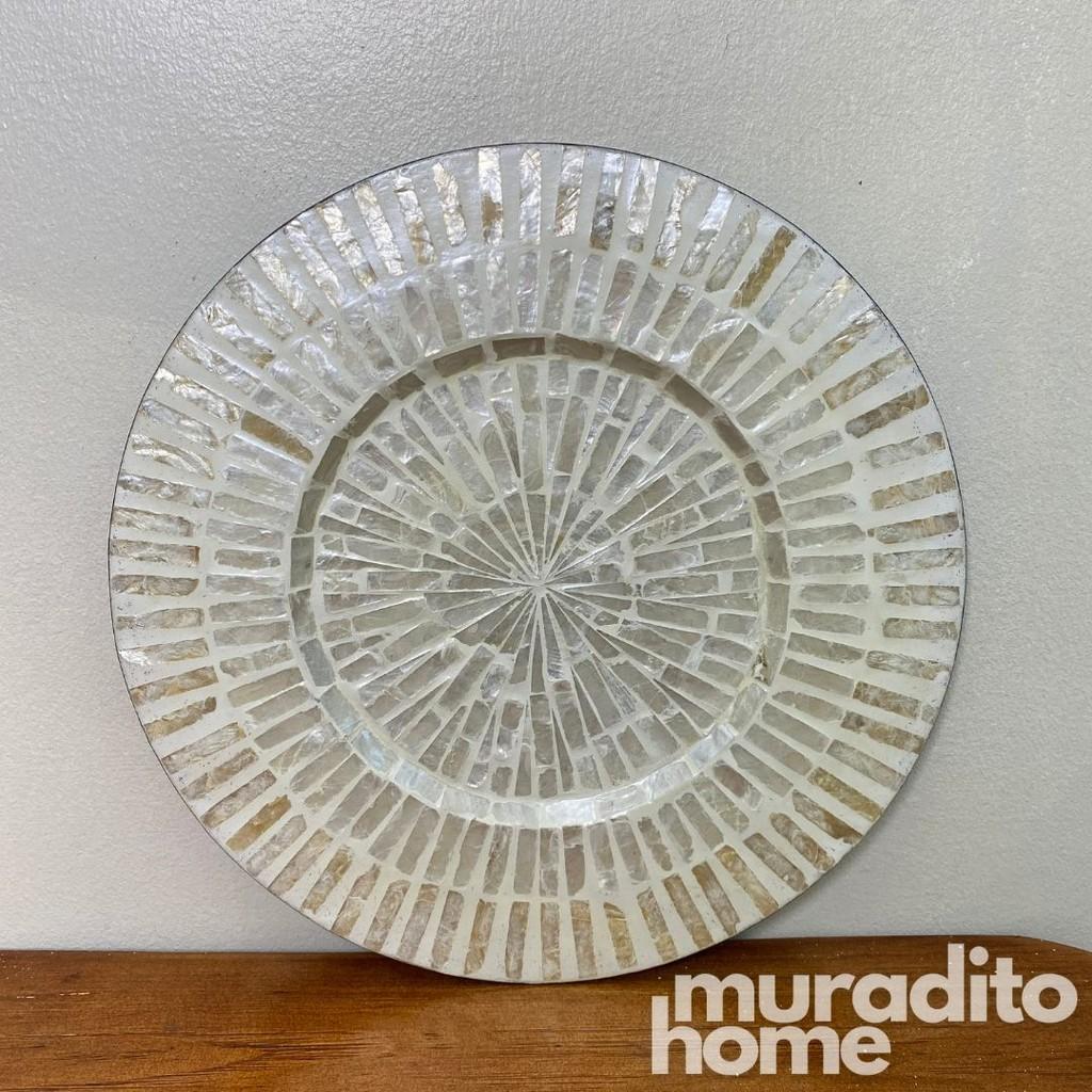 MURADITOHOME Joselita Mother of Pearl Placemat 13"