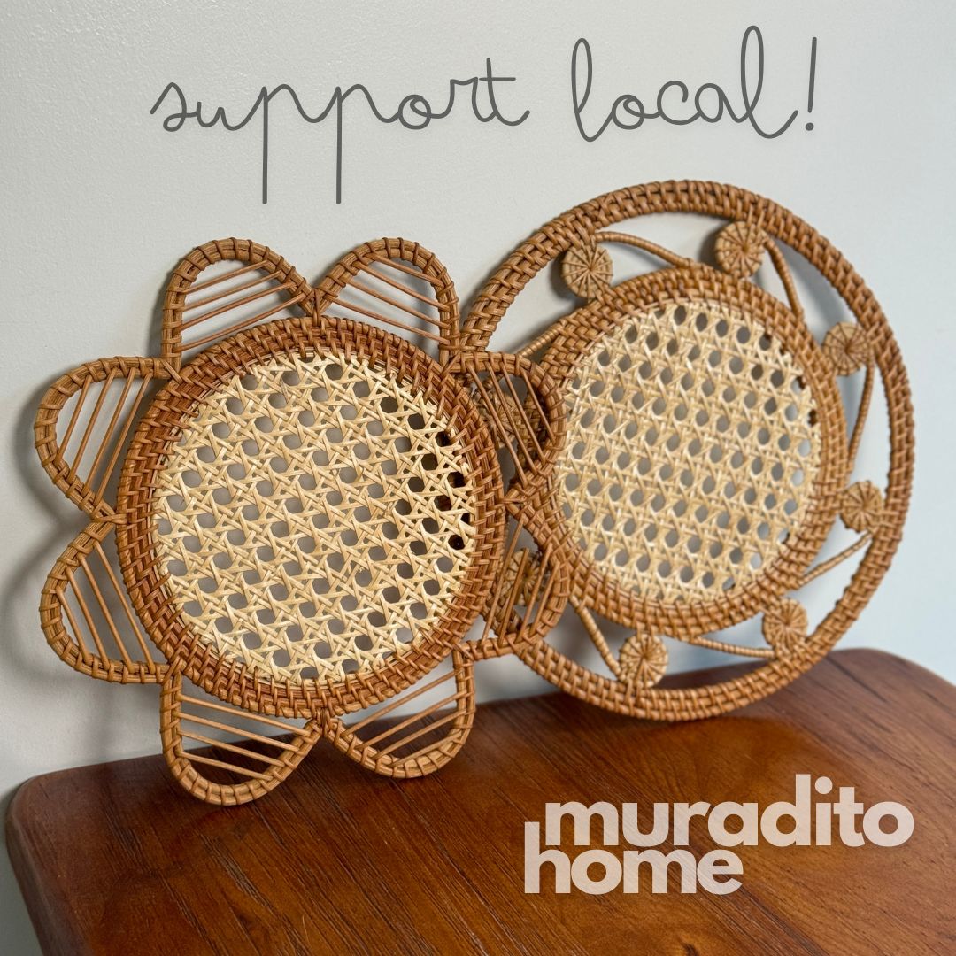 MURADITOHOME Mayumi & Mutya Local Rattan Placemats 13 inches Native