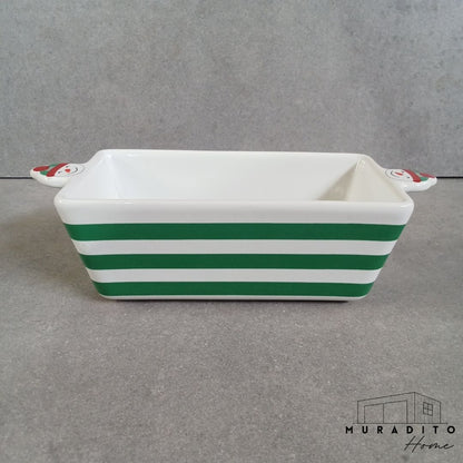 MURADITOHOME Christmas Serving Dish Bakeware 8x3.25x2.5 inch
