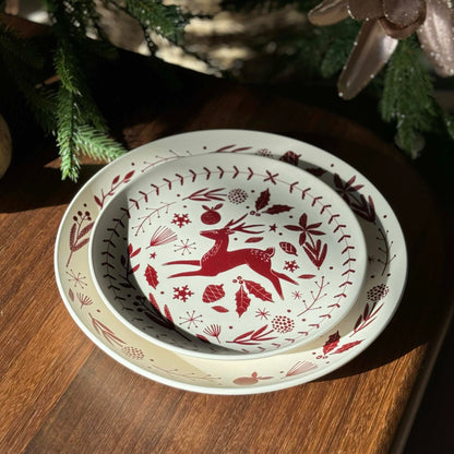 MURADITOHOME Oeste Holiday Christmas Plate