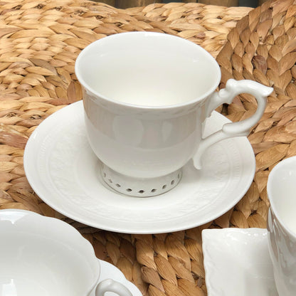 Ceramic White Teacup Collection