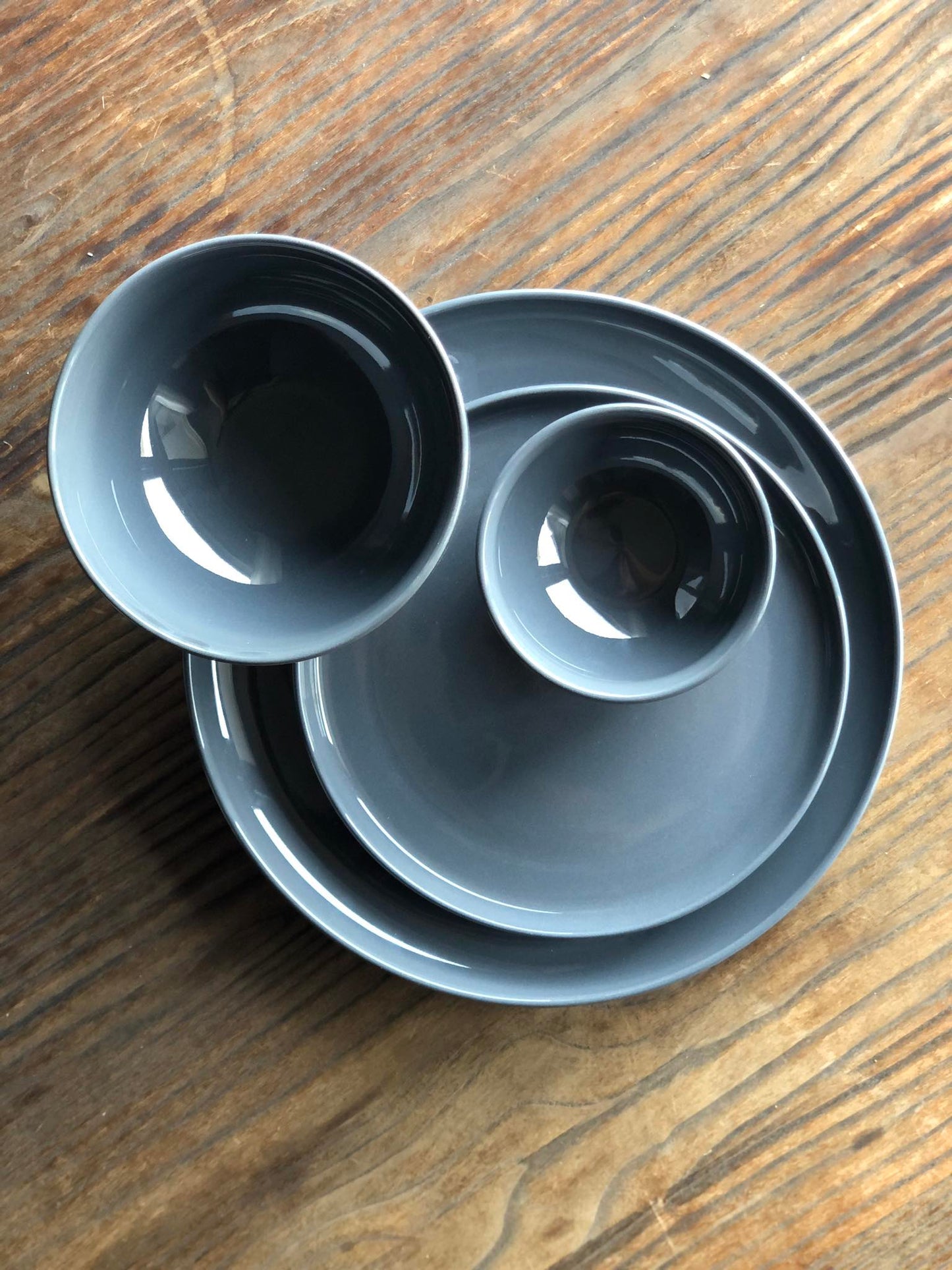 MURADITOHOME Grey Ceramic Dinner Plate, Salad Plate & Bowl Collection