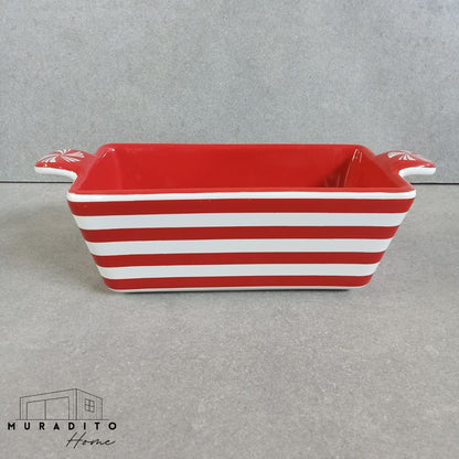 MURADITOHOME Christmas Serving Dish Bakeware 8x3.25x2.5 inch