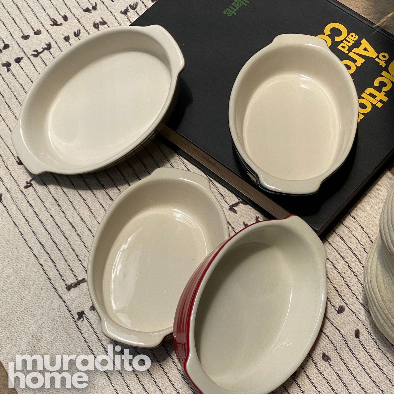 MURADITOHOME Kasure Ceramic Oval Baking Dish Collection