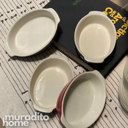 MURADITOHOME Kasure Ceramic Oval Baking Dish Collection