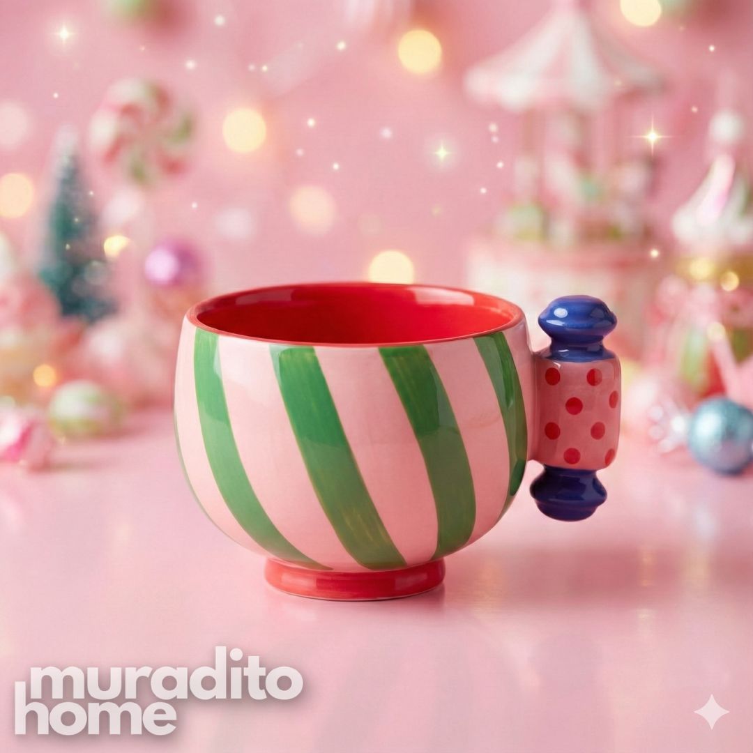 MURADITOHOME Caramella Ceramic Serving Tray and Mug Collection