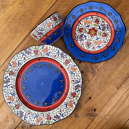 RESTOCKED!!!! Moroccan CERAMIC PLATE SET (11” & 8.5”) (10” & 8”) TABLEWARE PLATES Plato dinnerware